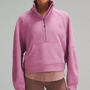 Lululemon Scuba Oversized Funnel Neck Half-Zip Hoodie in Velvet Dust- Size M/L